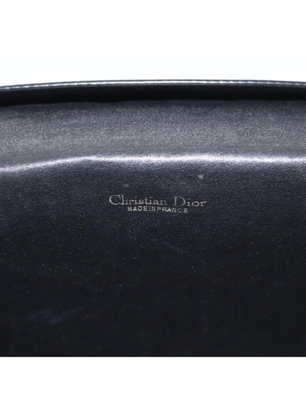 Authentic Christian Dior Trotter Canvas Shoulder Bag Black Gold - Picture 3 of 16